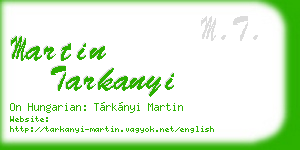 martin tarkanyi business card