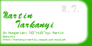 martin tarkanyi business card